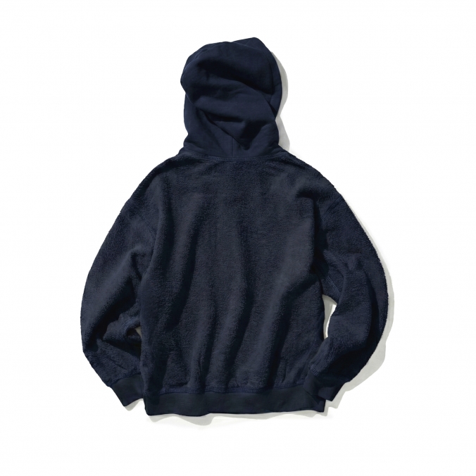 REVERSIBLE EX LOGO HOODIE NAVY