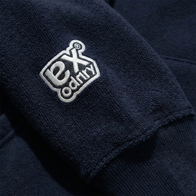 REVERSIBLE EX LOGO HOODIE NAVY