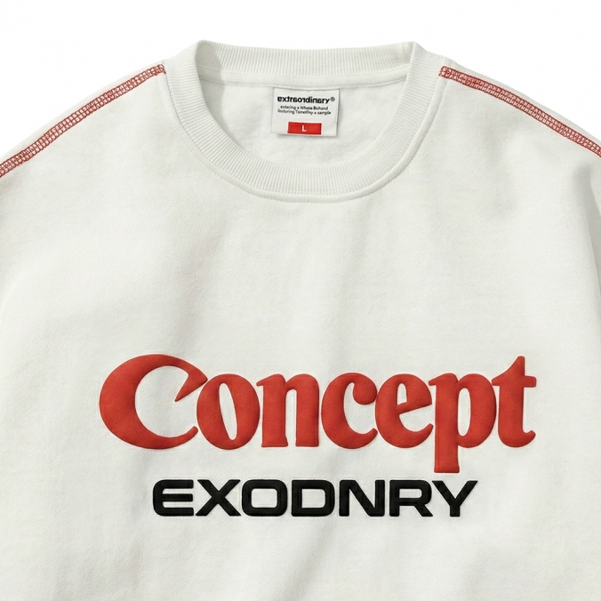 CONCEPT LOGO CREWNECK IVORY