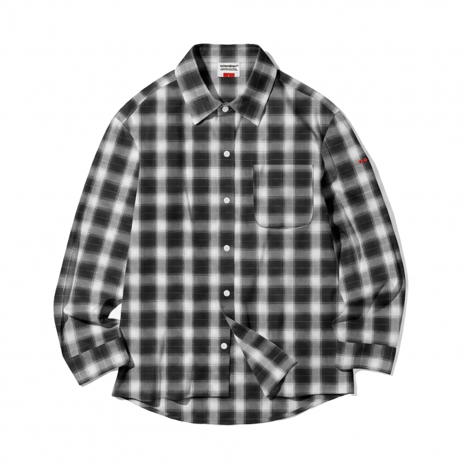 OMBRE CHECK SHIRT BLACK