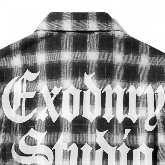 OMBRE CHECK SHIRT BLACK