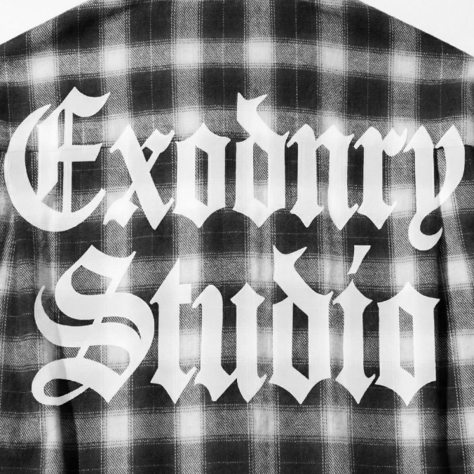 OMBRE CHECK SHIRT BLACK