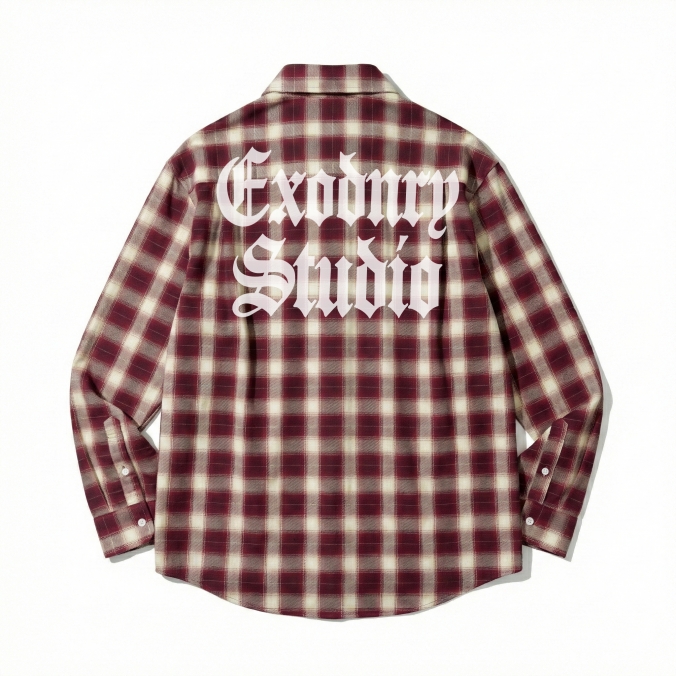 OMBRE CHECK SHIRT RED