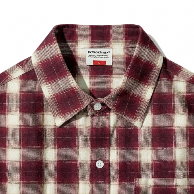 OMBRE CHECK SHIRT RED