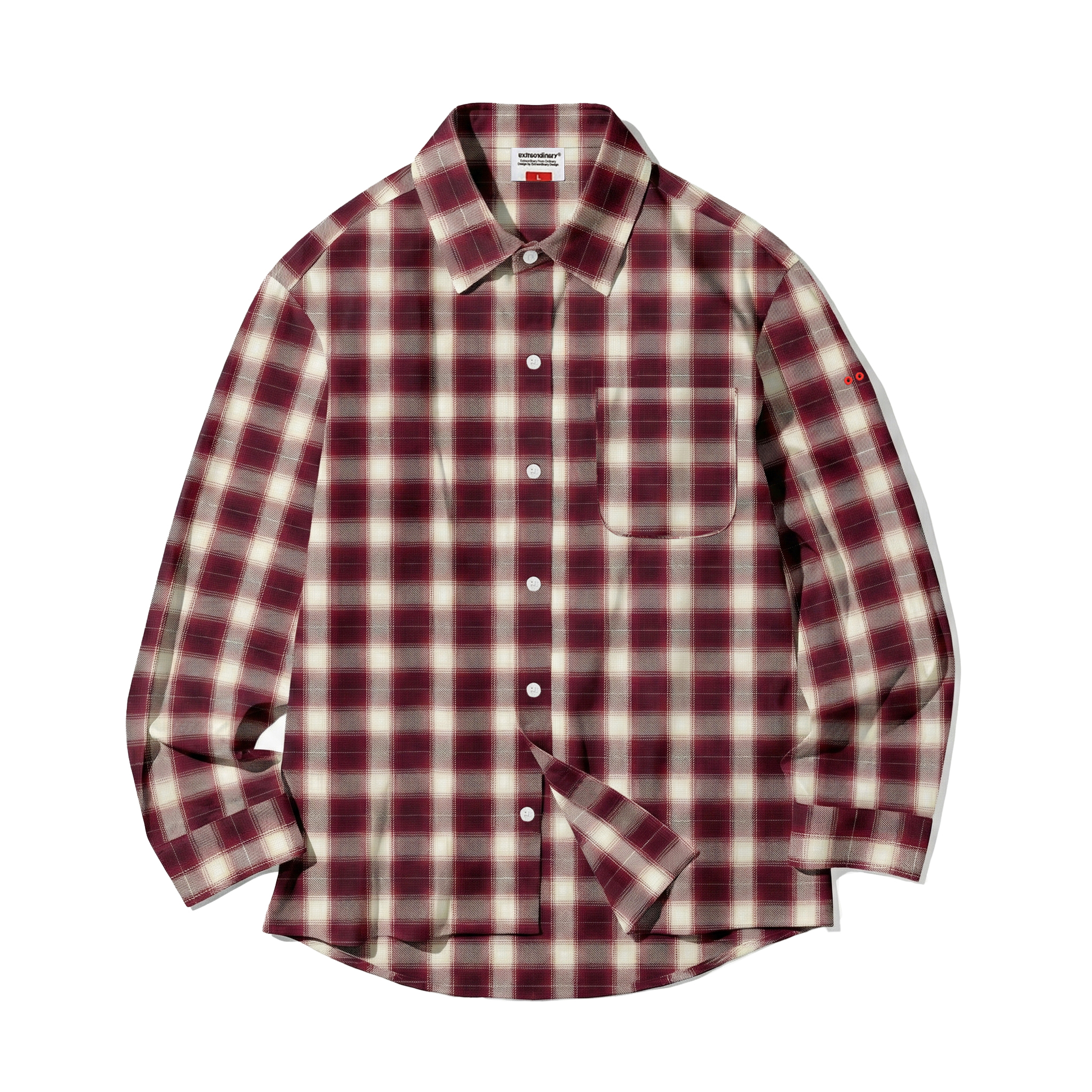 OMBRE CHECK SHIRT RED