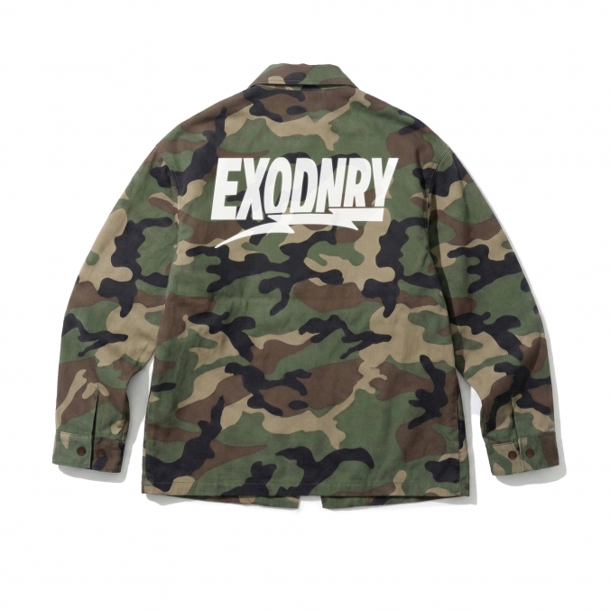WOODLAND RIPSTOP CAMO ZIP-UP SHIRKET CAMO