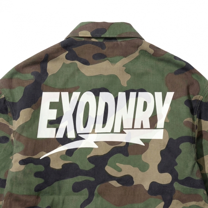WOODLAND RIPSTOP CAMO ZIP-UP SHIRKET CAMO