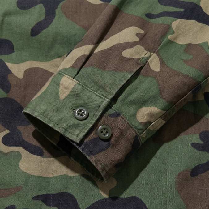 WOODLAND RIPSTOP CAMO ZIP-UP SHIRKET CAMO