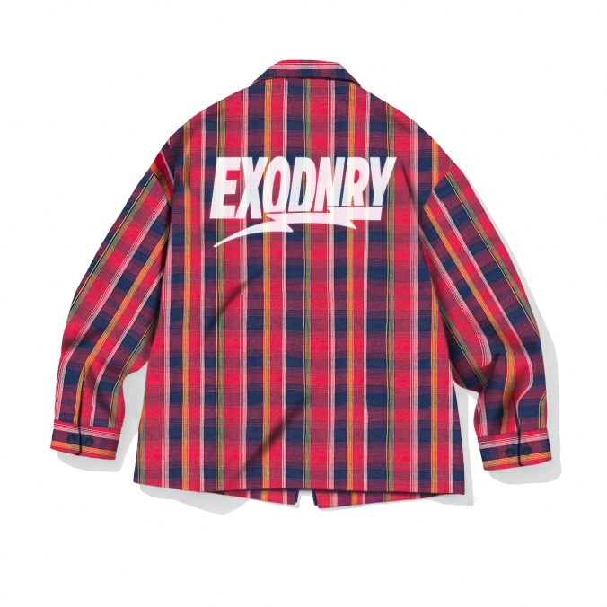 MADRAS CHECK ZIP-UP SHIRKET RED