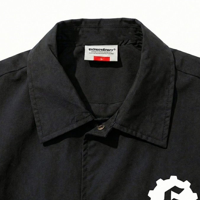STUDIO LOGO COACH JACKET BLACK