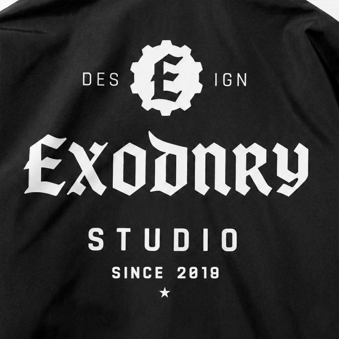 STUDIO LOGO COACH JACKET BLACK