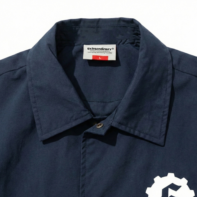 STUDIO LOGO COACH JACKET NAVY