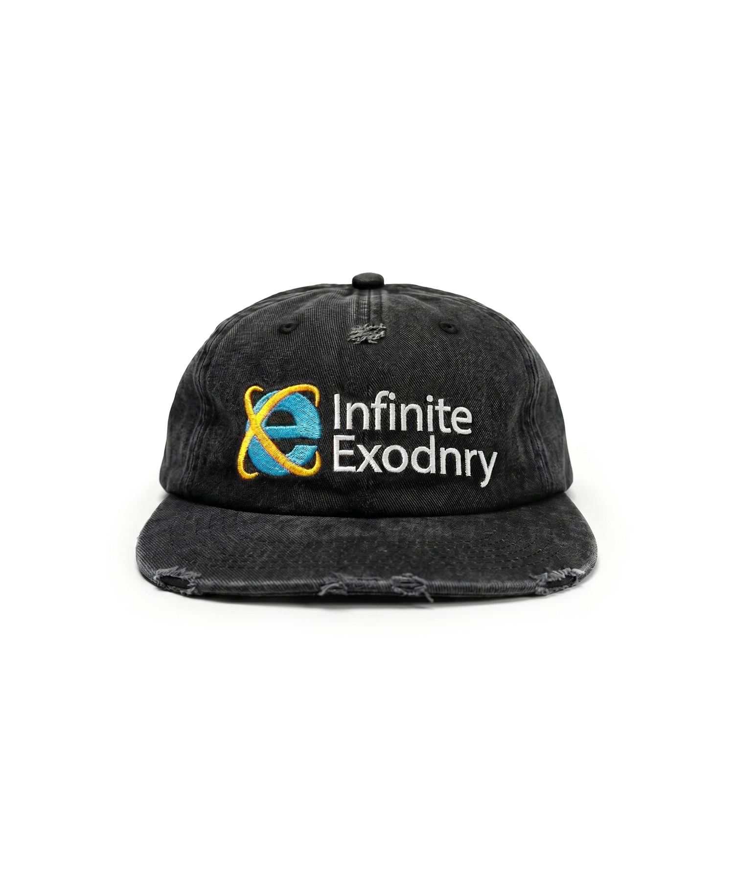 WASHED INFINITE LOGO CAP BLACK