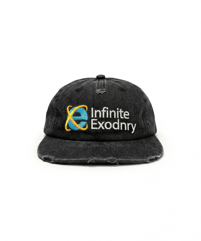 WASHED INFINITE LOGO CAP BLACK