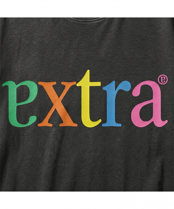 WASHED EXTRA BOOTLEG TEE CHARCOAL