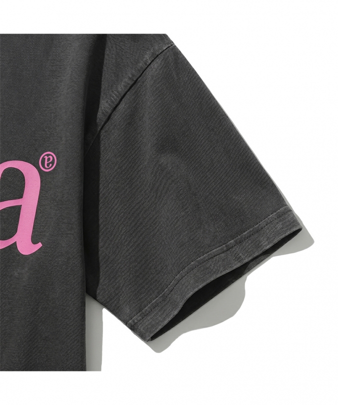 WASHED EXTRA BOOTLEG TEE CHARCOAL