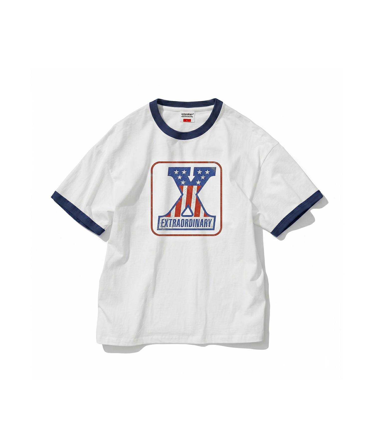 NUMBER X RINGER TEE OFF WHITE