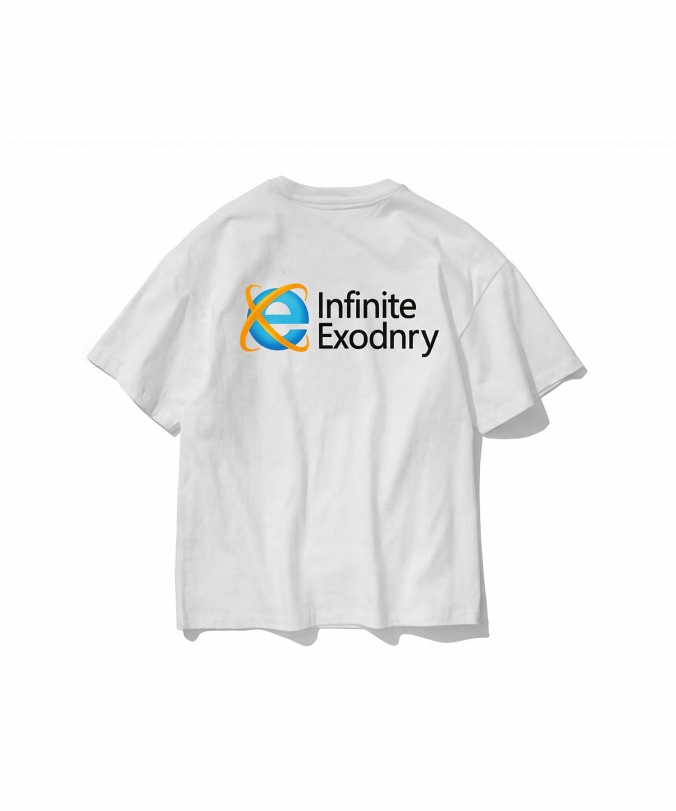 INFINITE LOGO PRINT TEE OFF WHITE