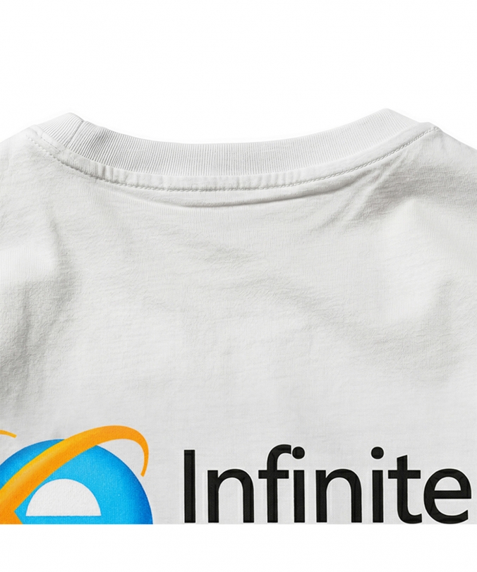 INFINITE LOGO PRINT TEE OFF WHITE