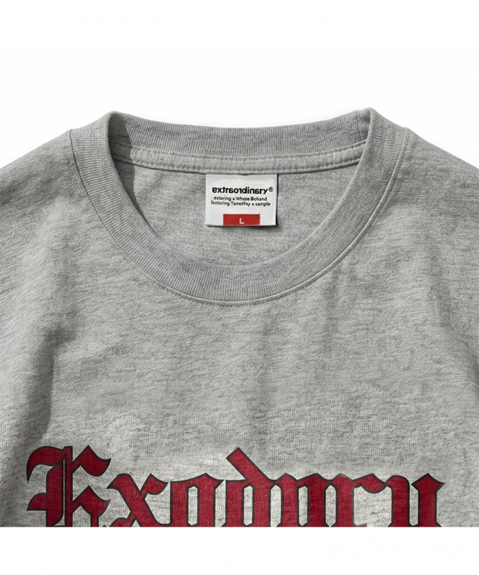 OLD ENGLISH TEE MELANGE GREY