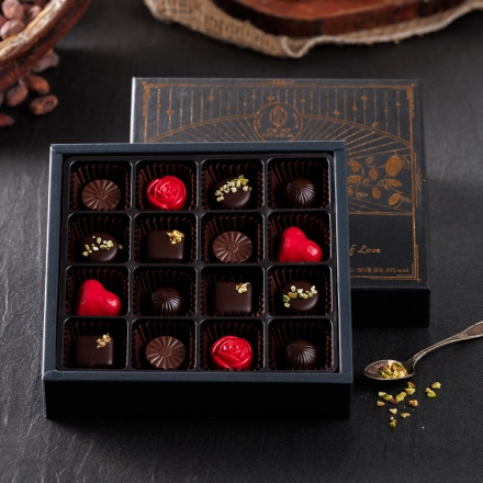 [카카오리퍼블릭] 넛티플레져 16구 수제초콜릿 선물세트