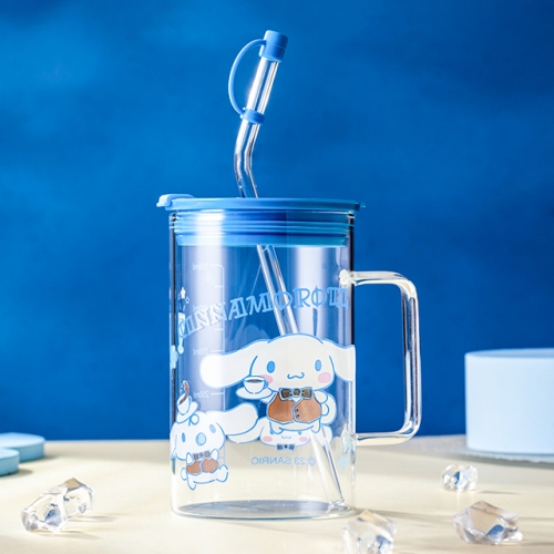산리오 빨대 유리컵 700ml