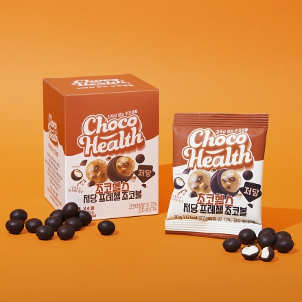 [초코헬스] 저당 알룰로스 프레첼 초코볼 4봉 120g