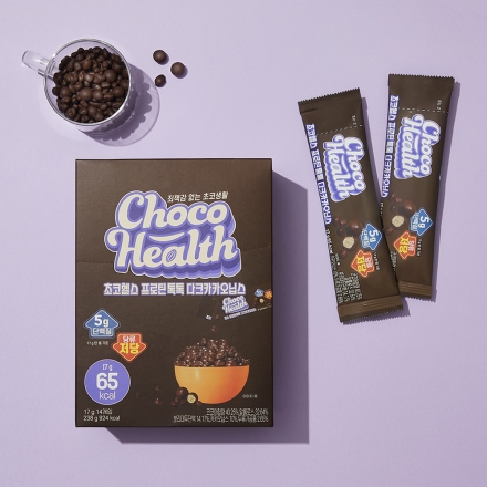 [초코헬스] 프로틴톡톡 다크카카오닙스 17g 14개입