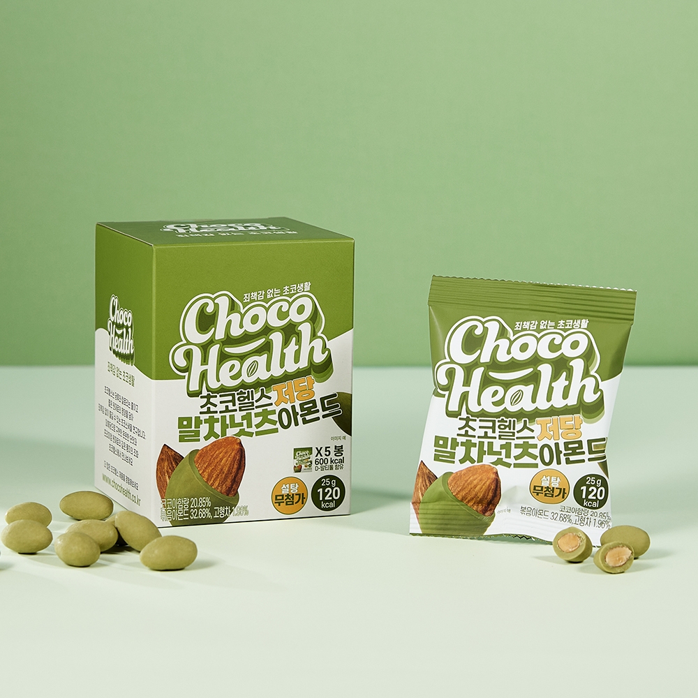 [초코헬스] 저당 말차넛츠 아몬드 5개입