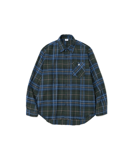 FRAYED HEM SHIRTS GREEN
