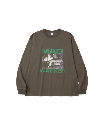 MAD WASHER LS TEE BROWN