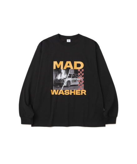 MAD WASHER LS TEE BLACK