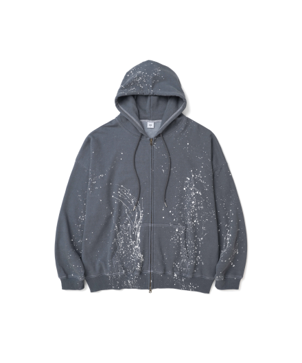 SOILED HOODIE ZIP-UP NAVY