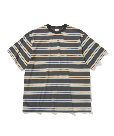 STRIPE SS TEE GREY