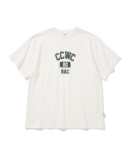 COLLOGE LOGO SS TEE OFF WHITE