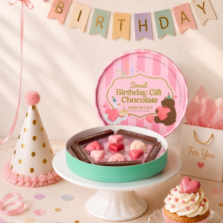 [카카오리퍼블릭] 생일 선물 추천! 생일축하해 초콜릿 선물세트 (10g당 1,990원)