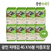[대량할인 역마진상품ㅣ품질보증] 광천김 선물세트 일육봉 바삭한 감칠맛 4g*16봉 2중비닐포장