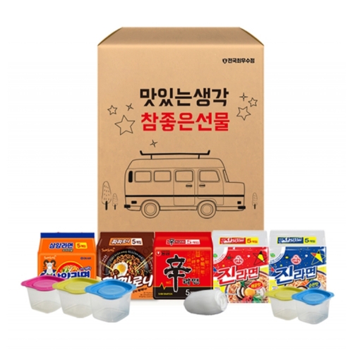 [단일배송지 대량할인 무배] 농심 사나이세트(신라면+용기)