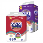 [대량할인 역마진상품ㅣ품질보증] 국산브랜드 우리집 슈퍼프리미엄 20m 3겹30롤 화장지 휴지