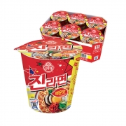 [대량할인 역마진상품ㅣ품질보증] 오뚜기 진라면 매운맛 소컵 6입 컵라면