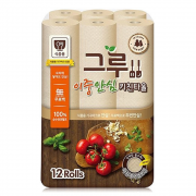 [대량할인 역마진상품ㅣ품질보증] 100% 순수천연 그루 이중안심 120매12롤 키친타올