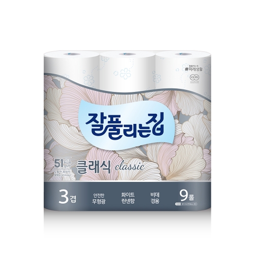 [무료배송] [회원특가] 잘집 더도톰 클래식 27m 3겹9롤 화장지