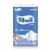 [회원특가] 잘풀리는집 케어&소프트 27m 3겹30롤 화장지