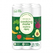 [회원특가] 200매*12롤 100%천연 대용량 키친타올