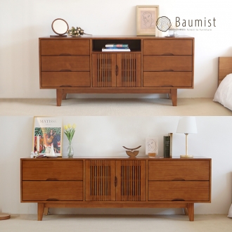 [바우미스트]리아 원목 높은 거실장 1500 1800