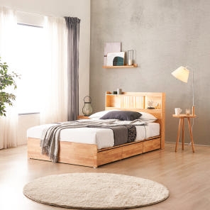 동서가구 이즈우든 LED 원목 수납 Q침대＋볼케미컬폼매트