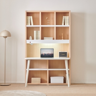 동서가구 켈리 1200 정면책장 LED 책상