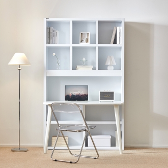 [단독특가]동서가구 켈리 1200 정면책장 책상 (+LED선택)