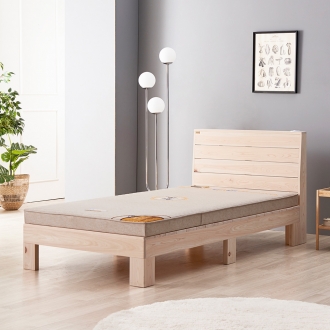 동서가구 통원목 헤드형 편백 S 싱글 흙침대