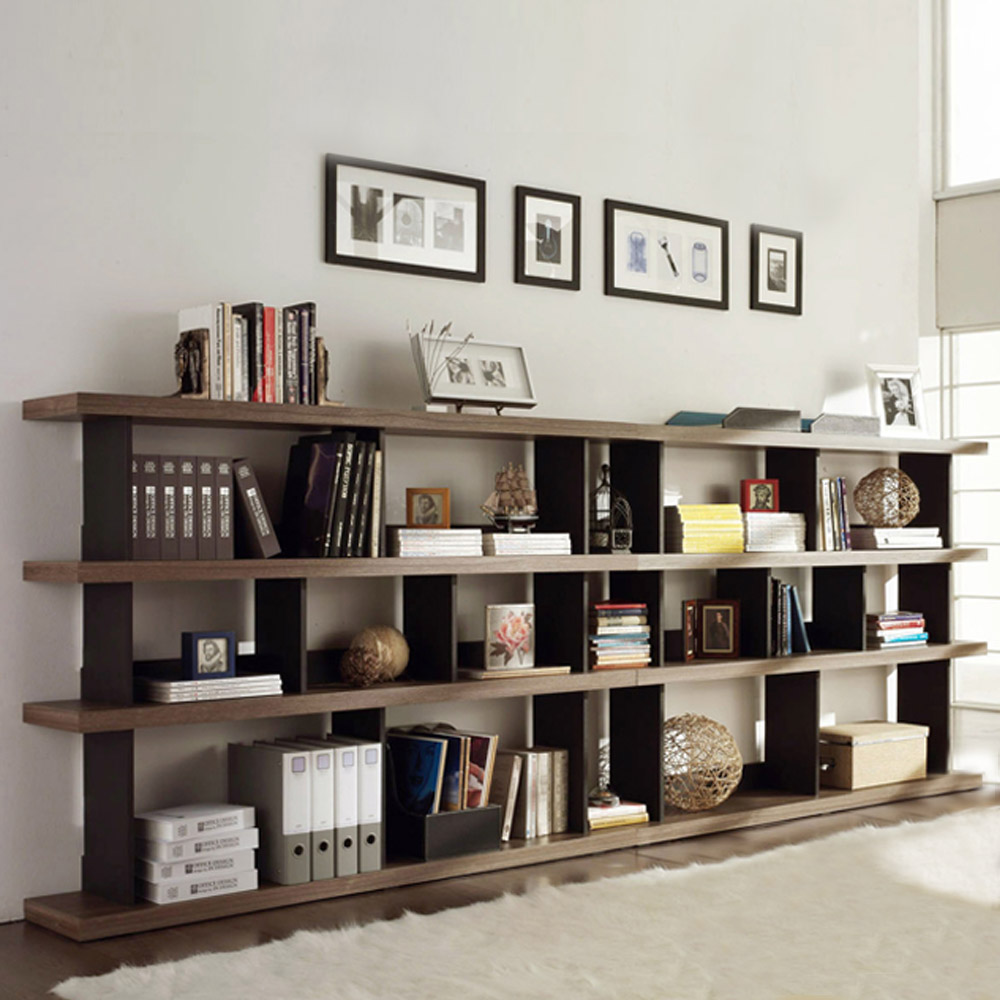 동서가구 본 우드블랙 1600 인테리어 낮은 책장 / 선반형 거실책장